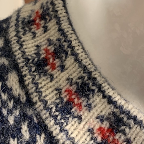 SQUAW VALLEY VINTAGE NORDIC WOOL ALPINE WINTER SKI SWEATER CARDIGAN - Picture 3 of 14